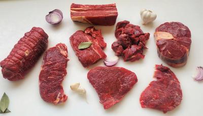 Colis de viande de bœuf fraîche