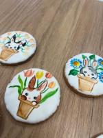 Biscuits peints lapin dans son pot