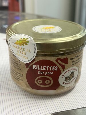 🥇 rillettes pur porc médaille d'or 2023🐷