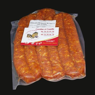 🍅🌶 6 chipolatas basquaise (max 500g)