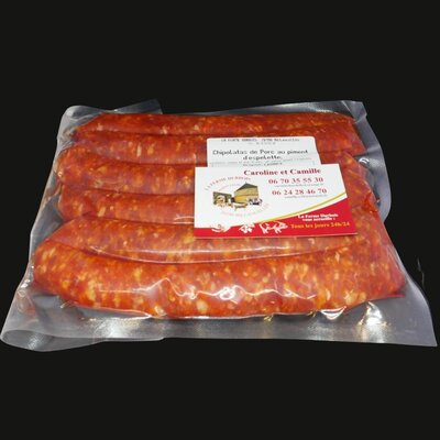 🌶️ chipolatas au piment d’espelette max 500g