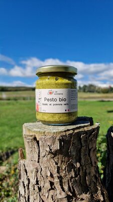 Pesto bio basilic et poivron vert