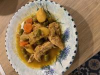 Poulet façon tajine pomme de terre carottes