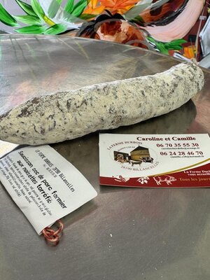 Saucisson sec fermier aux noisettes