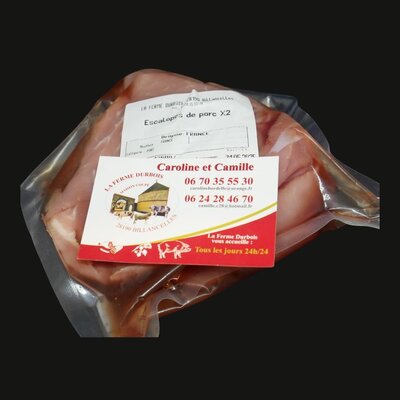 🍖 2 escalopes de porc durbois (max 270gr)