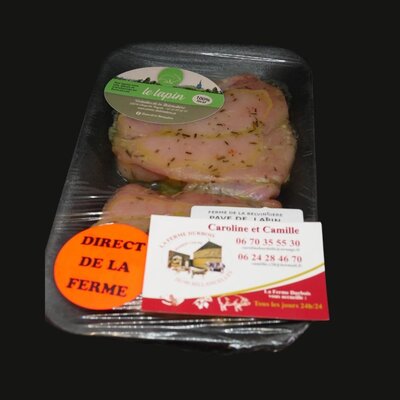 🐇 pavé de lapin au thym-romarin ( max 400 g)