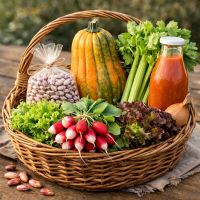 Grand assortiment de légumes de saison