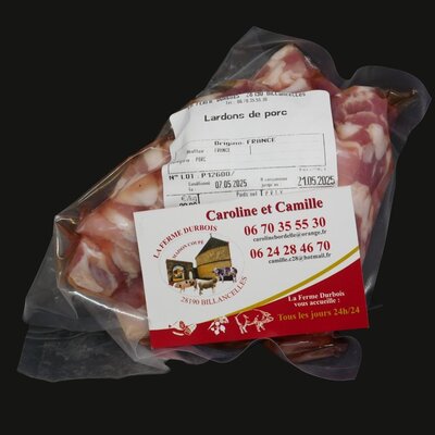 🥓 lardons de porc fermier durbois (max 320g)
