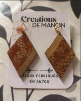Boucles bois losange
