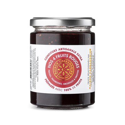 Confiture extra de quatre fruits rouges