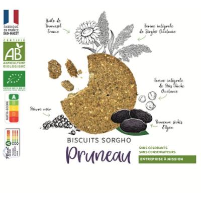 Biscuit sorgho aux pruneaux