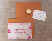 Carte à planter merci pour cette année fushia