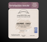 Café grain - colombie-cauca - torréf. foncée