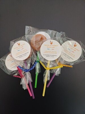 Sucettes caramel beurre salé (lot de 5)