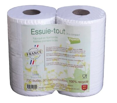 Papeco essuie-tout recyclé français 2 plis éc