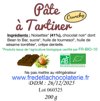 Pâte à tartiner crunchy choc noir sans lactos