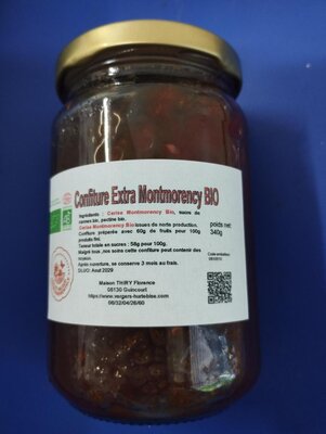 Confitures de cerises montmorency bio