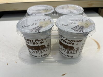 🥛 lot de 4 yaourts vanille ferme de l'etoile
