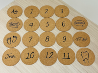 Ronds en liège, étapes pour photos de bébé