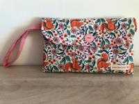Pochette matelassée écureuils rose