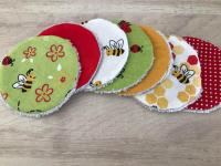 Disques lavables 'abeilles'