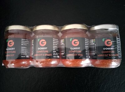 Confitures d'abricot - 4 parfums - 4 x 100g