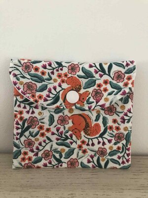 Pochette à savon/disques 'écureuils'