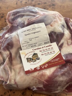🍖epaule d'agneau durbois (max 2 kg)