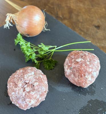 Boulettes nature de porc bio 240g (2 pièces)