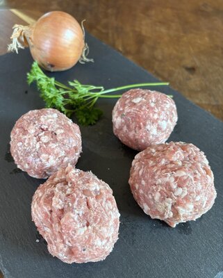 Boulettes nature de porc bio 480g (4 pièces)