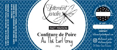 Confiture de poire au thé earl grey