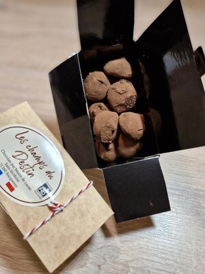 Boîte de truffes chocolat noir 160 g
