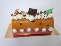 Bûche 6/8 parts mangue-fraise