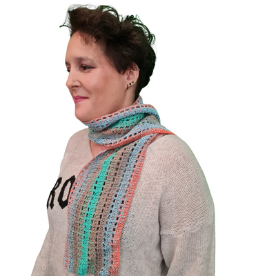 écharpe au crochet