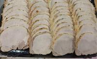 Rôti de porc cuit tranché