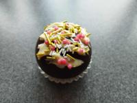 Boule pour chocolat chaud noël vermicelles or