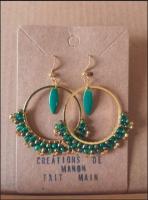 Boucles tissées vertes