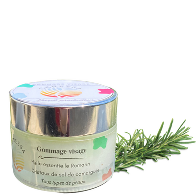 Gommage visage _ sel de camargue et romarin