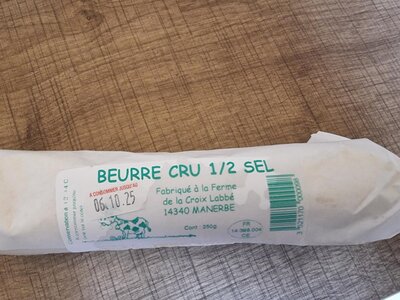 Beurre cru fermier demi-sel (250g)