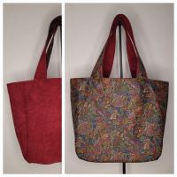 Cabas réversible rouge