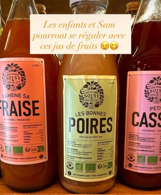 Jus de pommes fraises bio