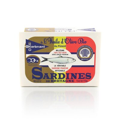 Sardines huile d'olive  et piment bio