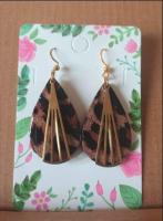 Boucles bois léopard