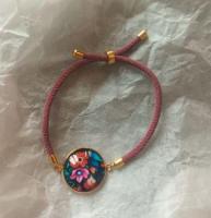 Bracelet cordon parme