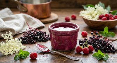 Gelée de sureau touche de framboise