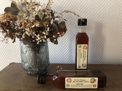 Sirop pêche coquelicot