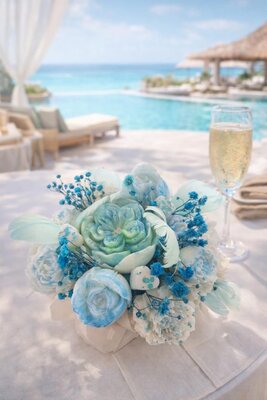Bouquet de fondants parfumés - écume bleue