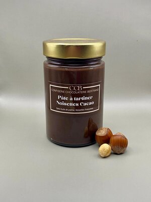 Pâte à tartiner noisettes cacao