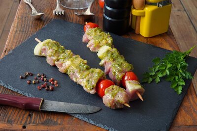 Brochettes bio marinées (thym citron) 600g