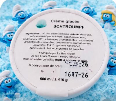 Créme glacée schtroumpf